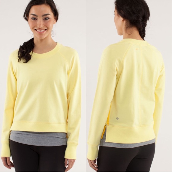 lululemon athletica Sweaters - Lululemon Rejuvenate Pullover Mellow Lemon 6
